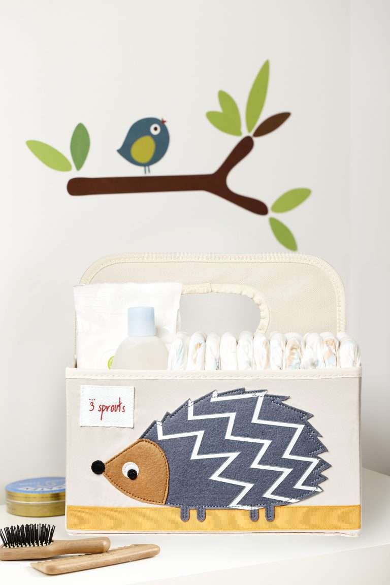 DOHDG 3Sprouts Diaper Caddy Hedgehog Lifestyle 768x1152 1