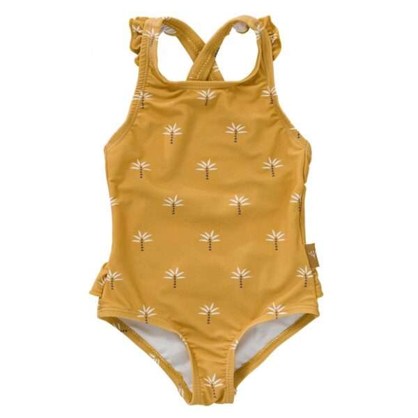 Fresk SW040 42 Swim Tanksuit girls Palmtree Ochre