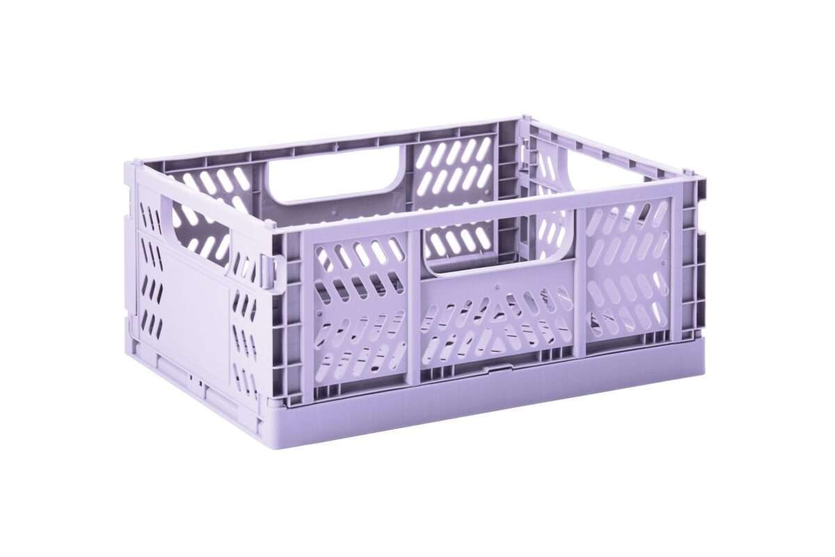 CMDLC 3Sprouts Modern Folding Crate Medium Lilac 1 scaled