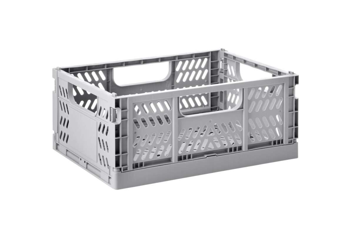CMDLG 3Sprouts Modern Folding Crate Medium Gray 1 scaled