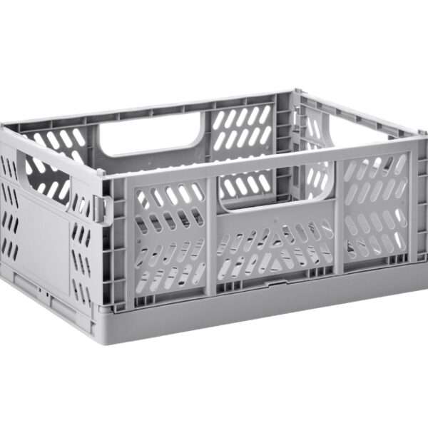 CMDLG 3Sprouts Modern Folding Crate Medium Gray 1 scaled