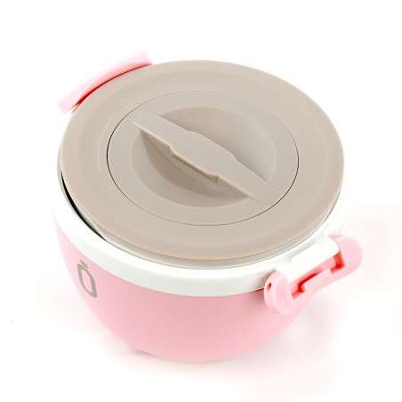 termo lunch box 560 ml 16x14x16 plain white pink 1