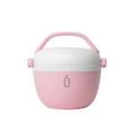 termo lunch box 560 ml 16x14x16 plain white pink